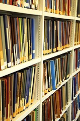 Image showing books in a library