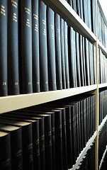 Image showing old books in a library