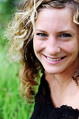 Image showing Portrait of a gorgeous woman at the park