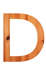 Image showing wood alphabet D