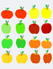 Image showing Apples on a gray background