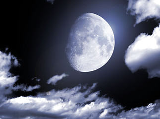 Image showing moon in clouds