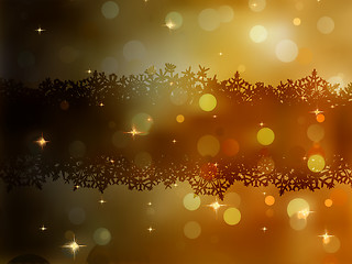Image showing Christmas gold vector background. EPS 8