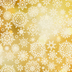 Image showing Golden pattern with snowflakes. EPS 8