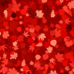 Image showing Red autumn background with leaves. EPS 8