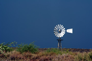 Image showing Windmill after thunder storm