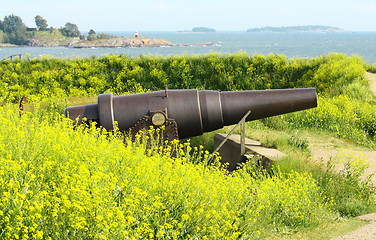 Image showing Old Russian Cannon in Suomenlinna Sveaborg Helsinki Finland