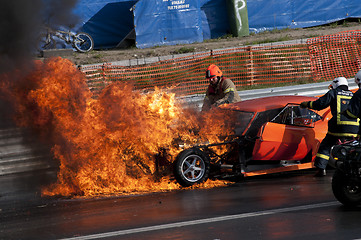 Image showing Race car explosion pic4