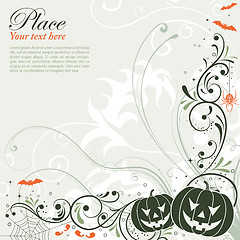 Image showing Floral Halloween background