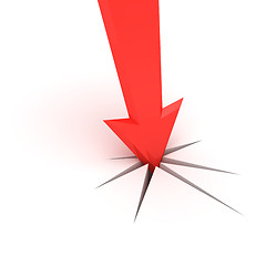 Image showing Destructive arrow