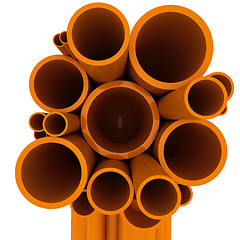 Image showing Curved pipes