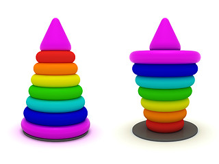 Image showing Toy pyramids