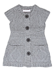 Image showing Grey knitted waistcoat with the buttons