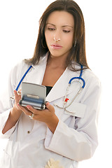 Image showing Doctor or Nurse Getting the Facts