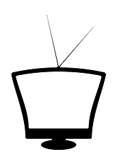 Image showing Retro silhouette tv