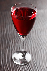 Image showing Glass of red wine