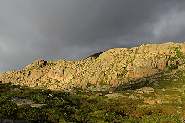 Image showing Mountain landscape in Bremanger, Norway