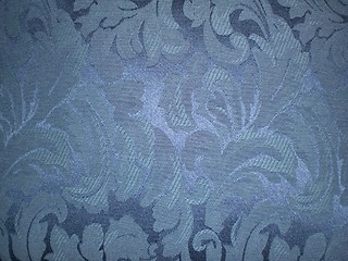 Image showing Blue floral fabric