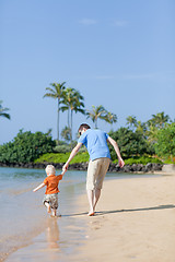 Image showing family on a beach