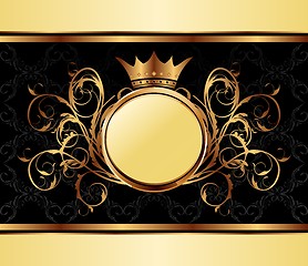 Image showing gold invitation frame or packing for elegant design