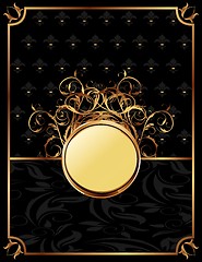 Image showing gold invitation frame or packing for elegant design