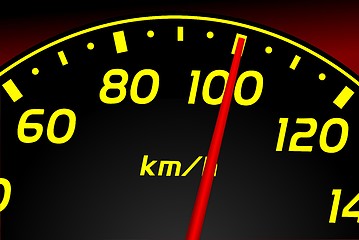 Image showing Speedometer. Accelerating Dashboard. Includes speedometer, tachometer, fuel control. 