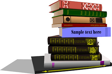 Image showing Vector illustration of column books Back to school 