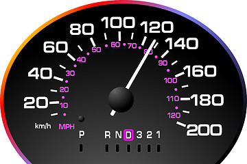 Image showing Speedometer. Accelerating Dashboard. Vector illustrator