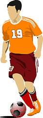 Image showing Soccer players. Colored Vector illustration for designers