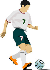 Image showing Soccer players. Colored Vector illustration for designers