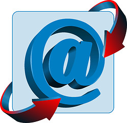 Image showing At mail sign contact vector icon