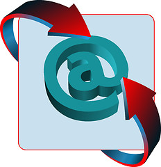 Image showing At mail sign contact vector icon