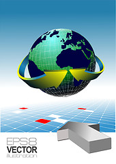 Image showing World globe - editable vector illustration