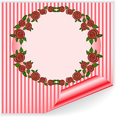 Image showing pink frame with curved corner