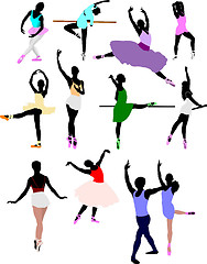 Image showing Ballet dancer in action. Vector illustration