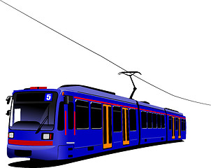 Image showing City transport. Tram. Vector illustration