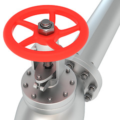 Image showing Red valve