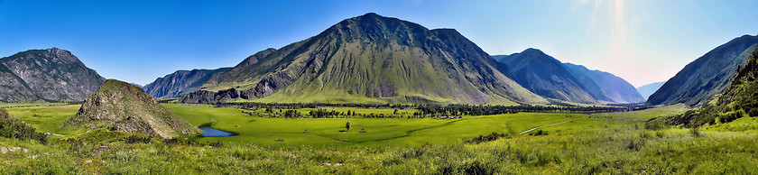Image showing Altai Mountains. Chulyshman valley. View from the 
