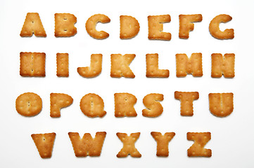 Image showing Cookies in the form of the alphabet