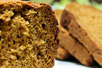 Image showing Fresh black rye bread