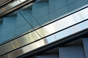 Image showing close up of escalator steps