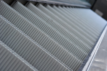 Image showing close up of escalator steps