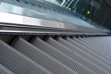 Image showing close up of escalator steps