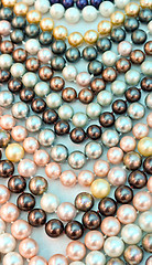 Image showing a lot of pearl beads close up