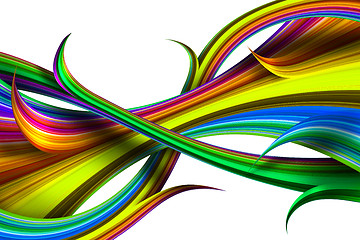 Image showing Abstract colourful iridescent figures