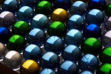 Image showing Abstract background from glass colour spheres