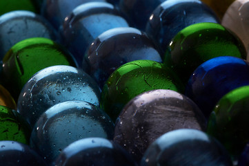 Image showing Abstract background from glass colour spheres