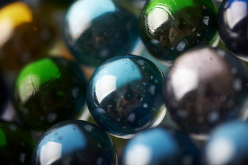 Image showing Abstract background from glass colour spheres