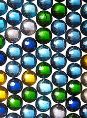 Image showing Abstract background from glass colour spheres
