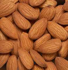 Image showing almonds nuts background 